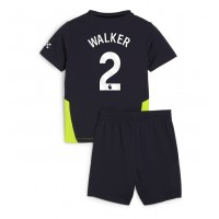 Manchester City Kyle Walker #2 Vieras Peliasu Lasten 2024-25 Lyhythihainen (+ Lyhyet housut)